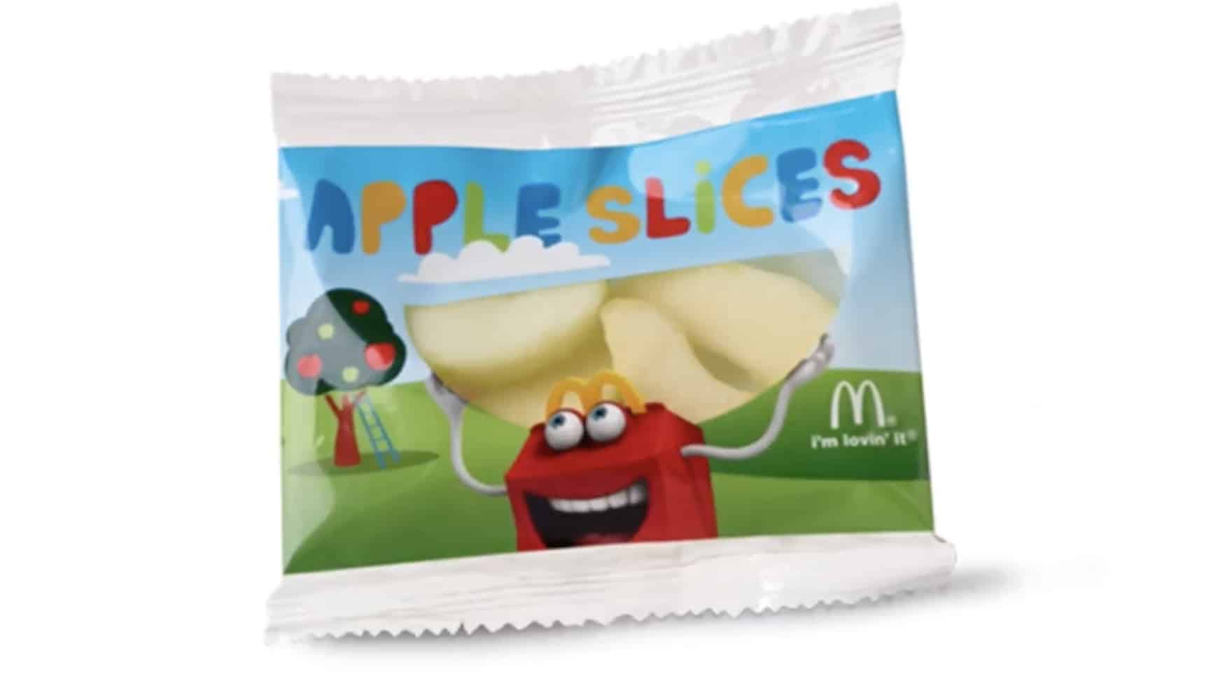 McDonalds Apple Slices in A Vegan Kids Meal Bag
