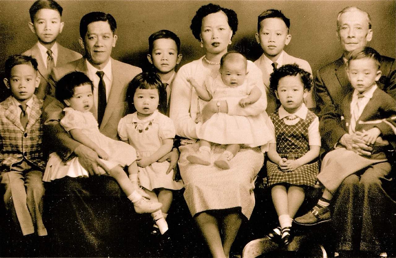 The Ting George Chin Family owners of Ho Ho Restaurant in Rhode Island 1960s