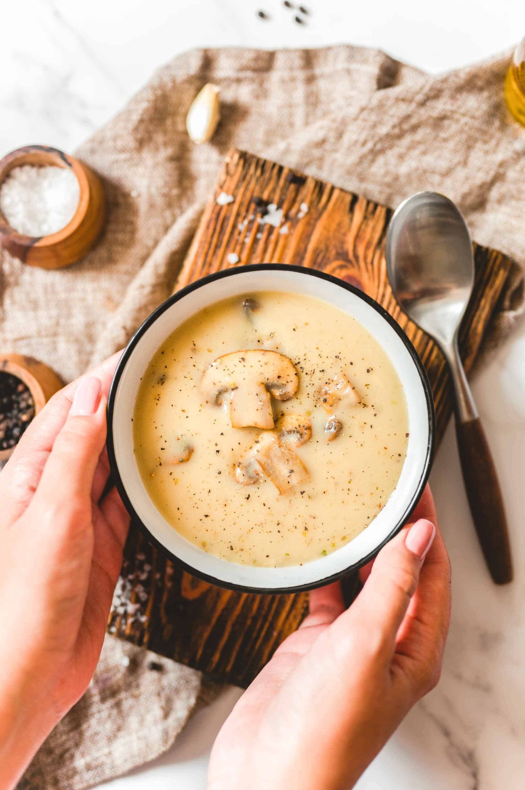 Vegan Cream of Mushroom Soup Photo