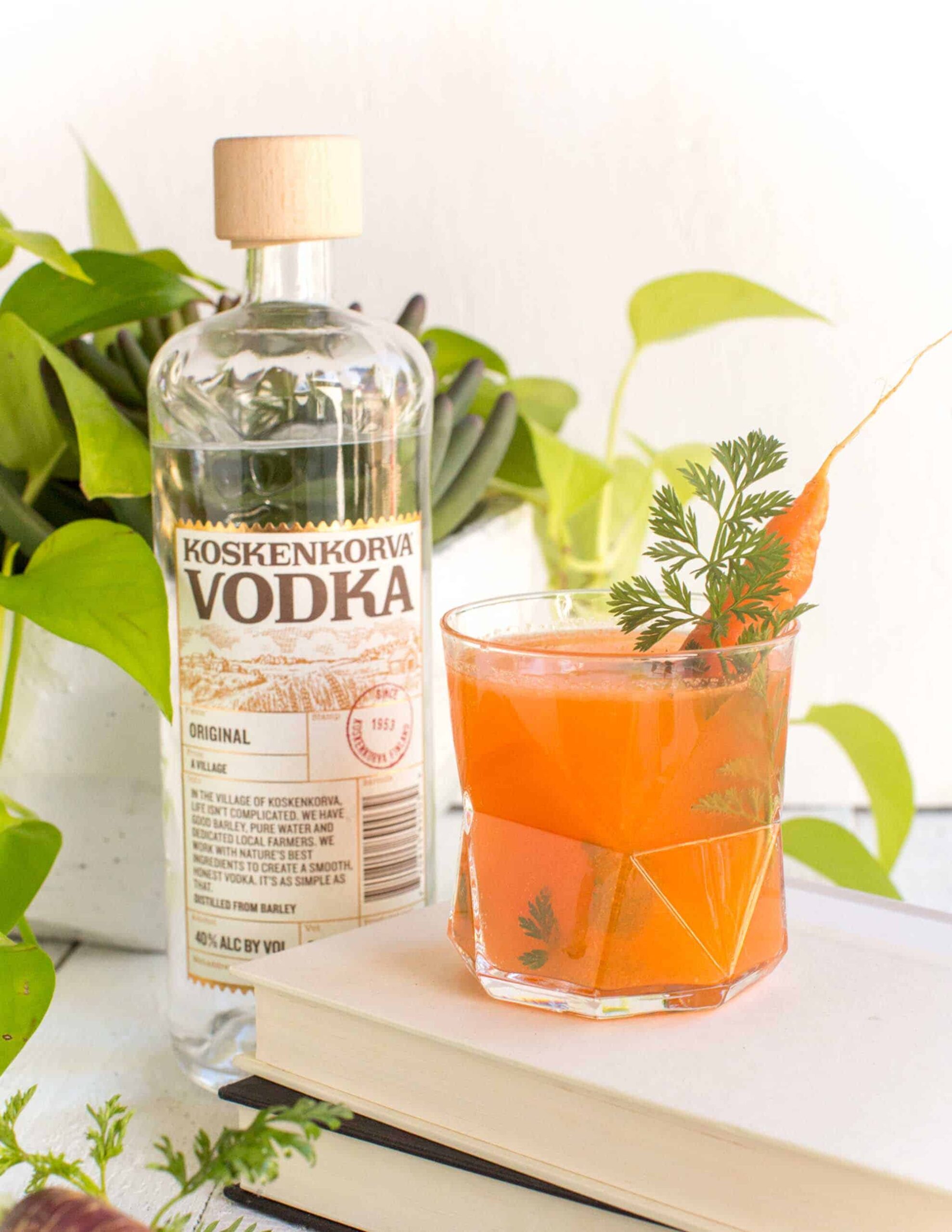 MosCarrot Mule Vegan Cocktail Recipe with Carrort Juice and Koskenkorva Vodka