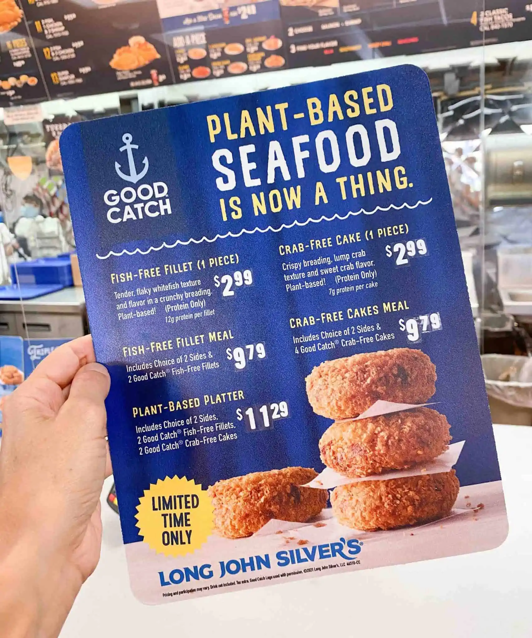 New Vegan Menu at Long John Silvers With Crab Cakes and Fish Fillets