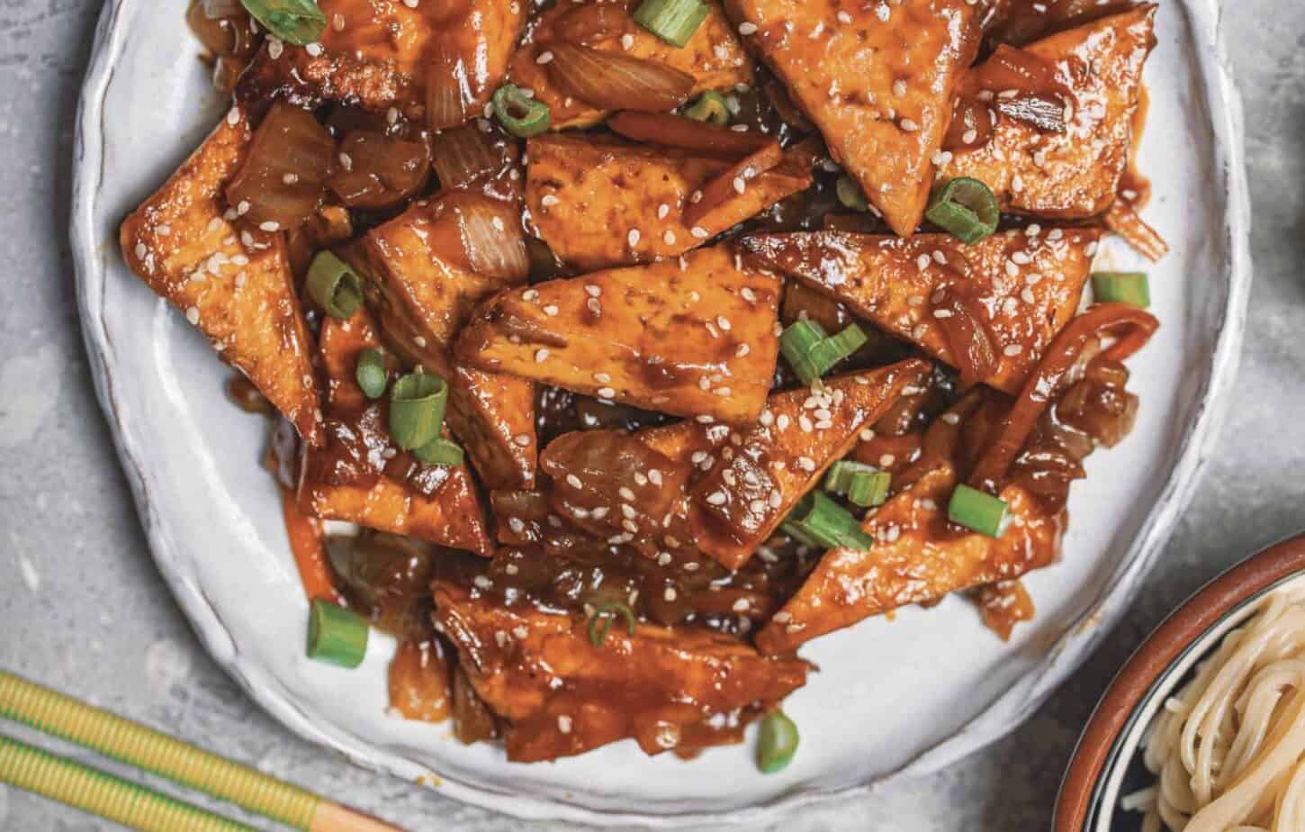 Vegan Crispy Tofu Recipe with Sweet and Sour Sauce