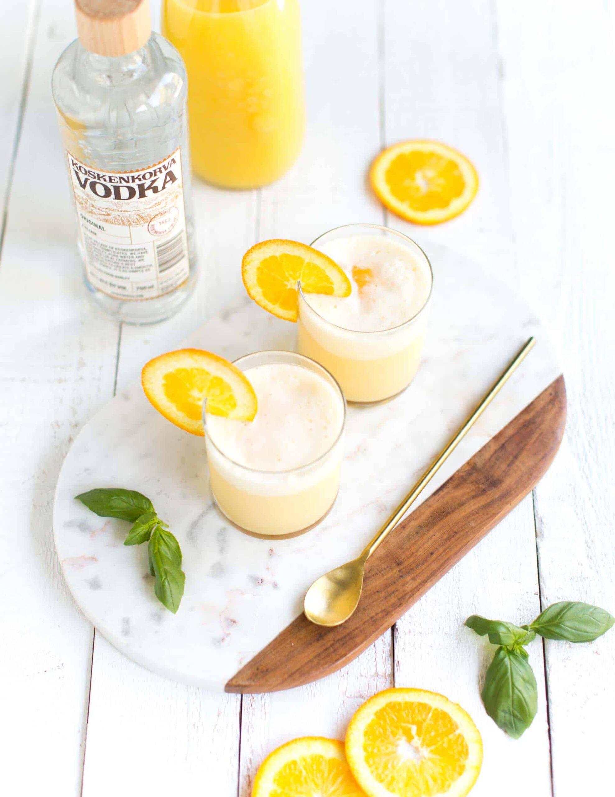 Vegan Drinks and Orange Creamsicle Cocktails with Coconut Milk