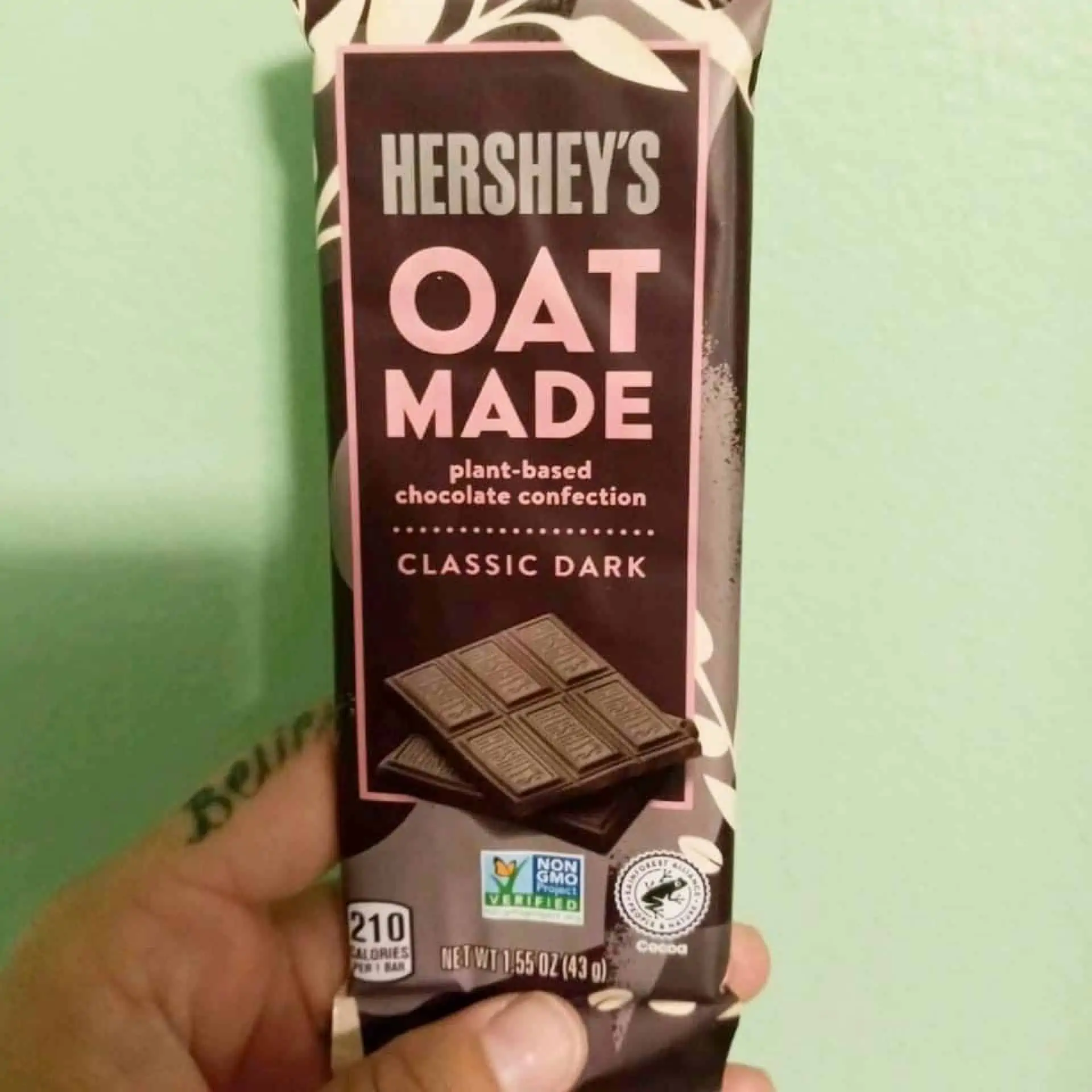 Oat Milk Hersheys Chocolate Bar Packaging Vegan