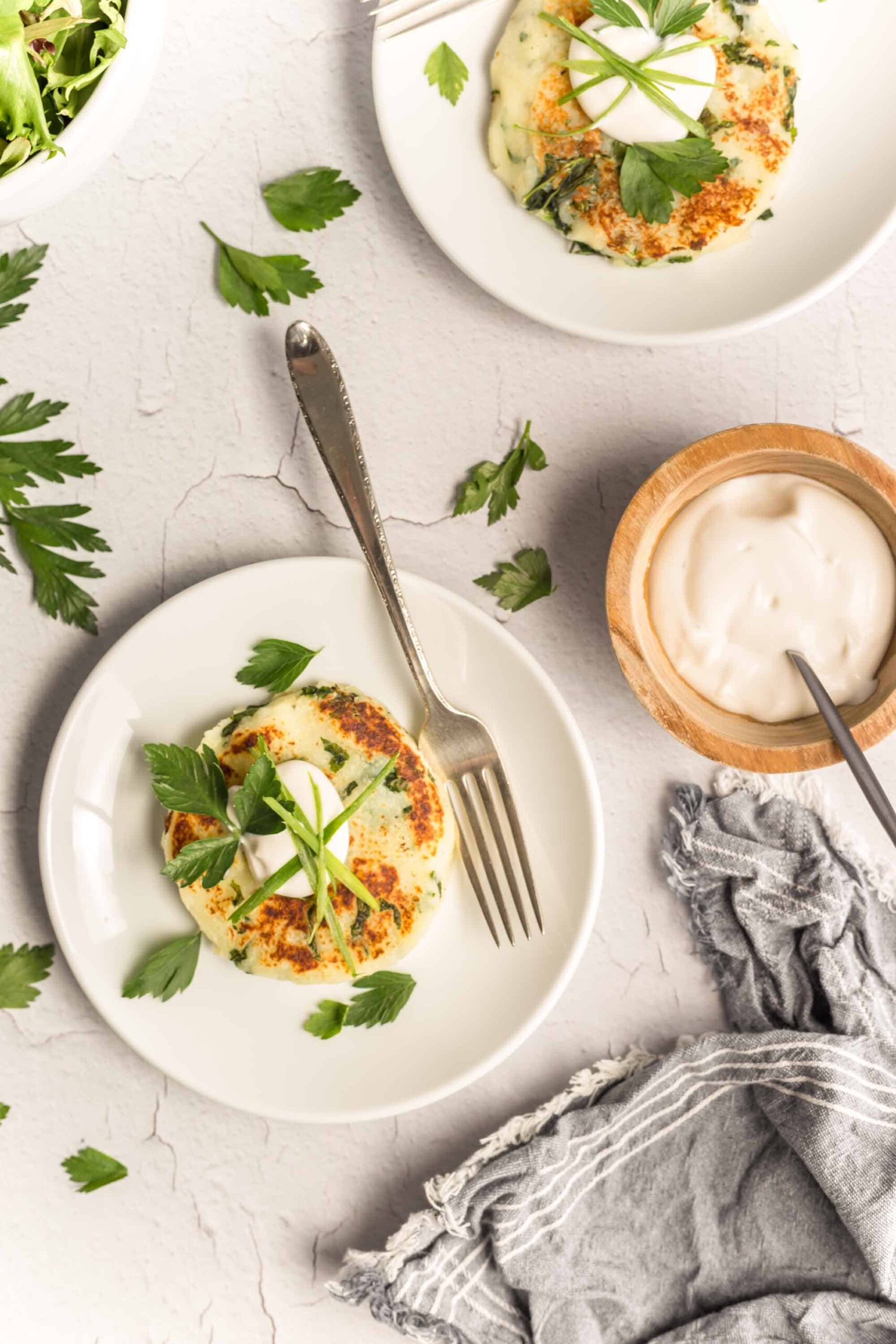 Vegan Potato Cakes Recipe With Kale by Mary Mattern 