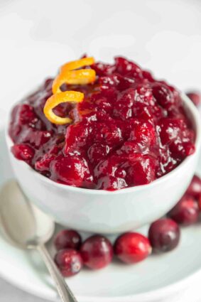 Vegan Cranberry Sauce With Oranges Naturally Sweetened With Maple Syrup