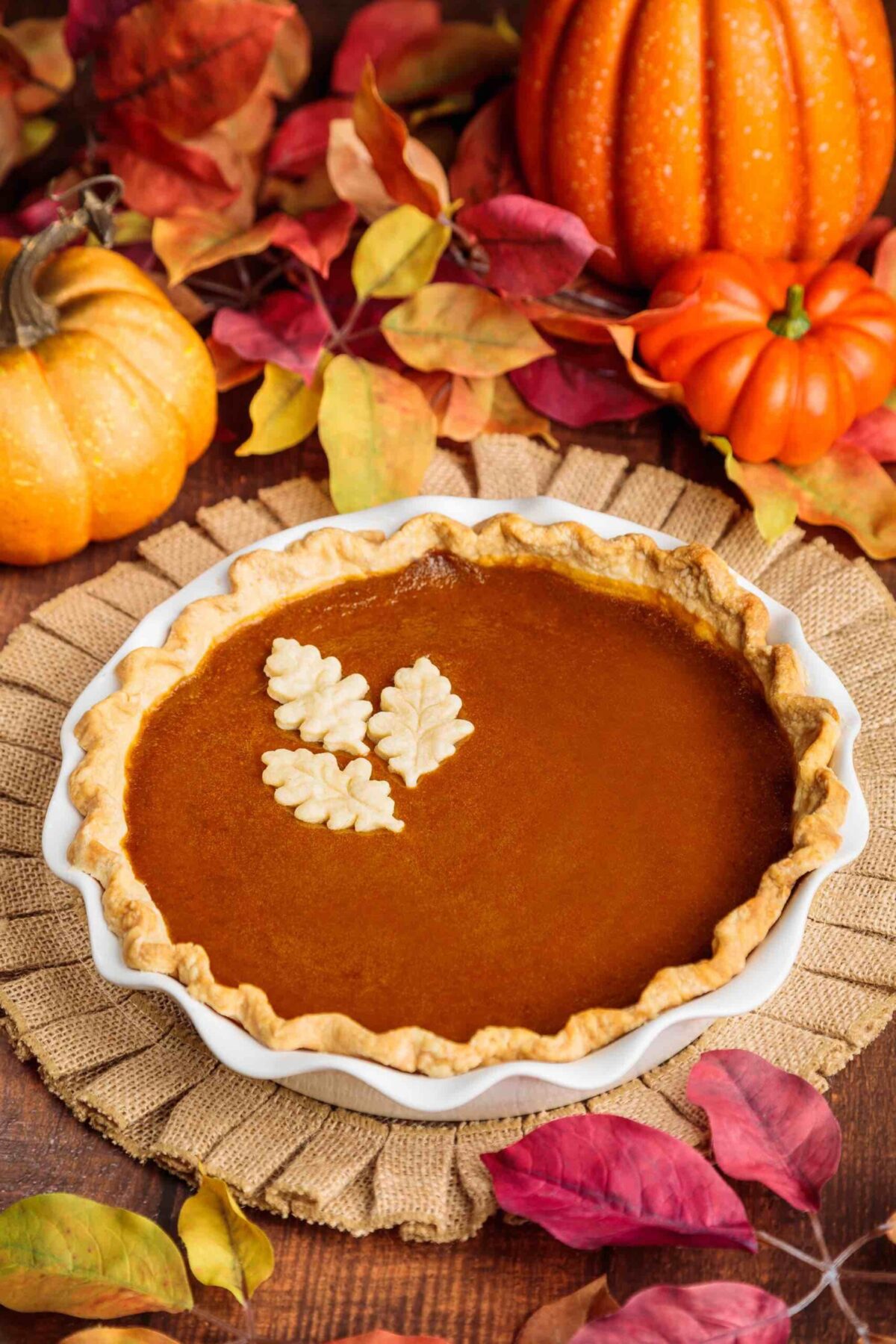 A vegan pumpkin pie, perfect for fall.