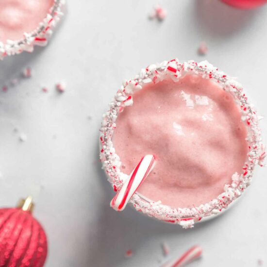 Vegan Candy Cane Smoothie A Perfect Pink Peppermint Treat