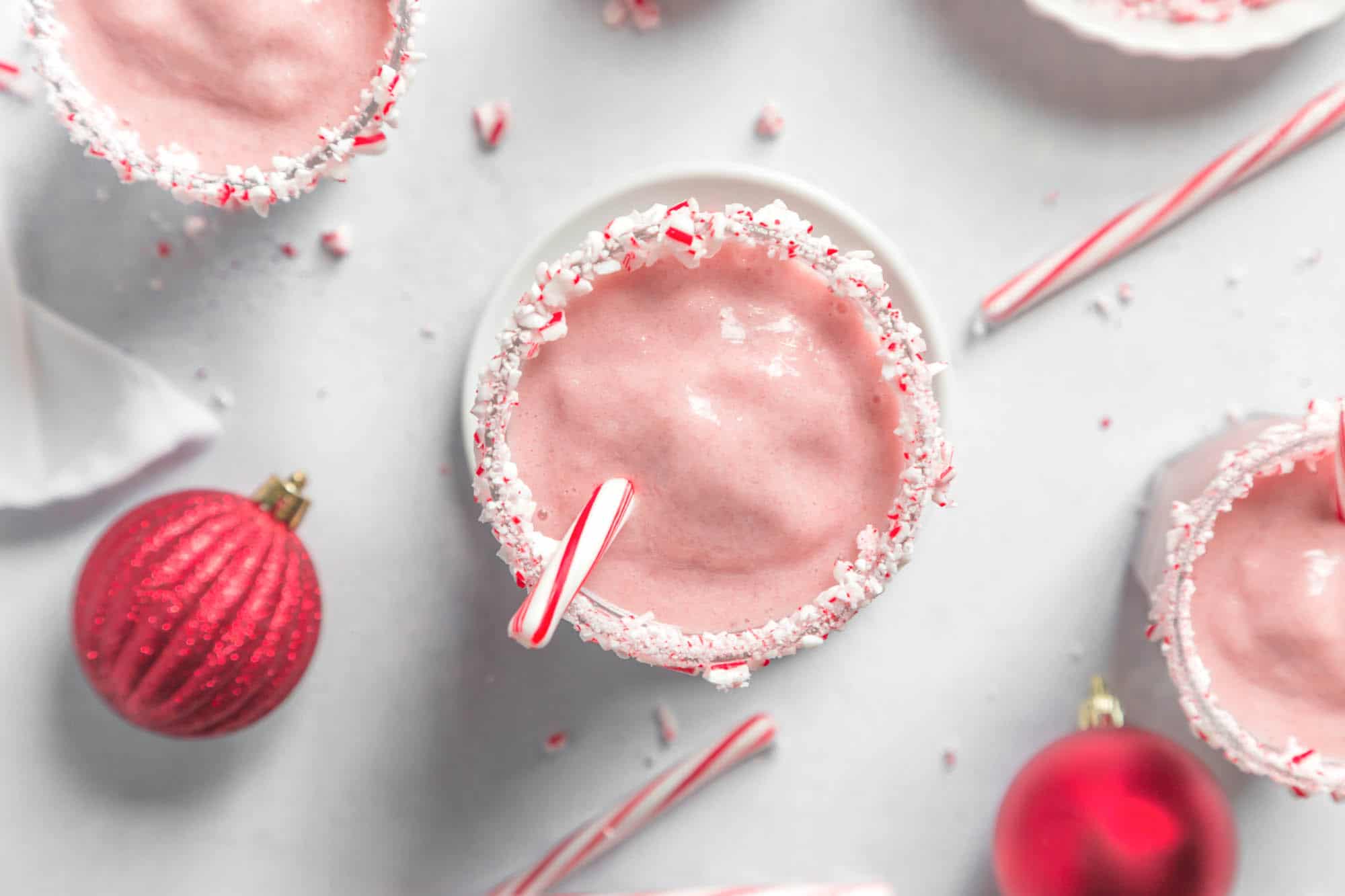 Vegan Candy Cane Smoothie A Perfect Pink Peppermint Treat