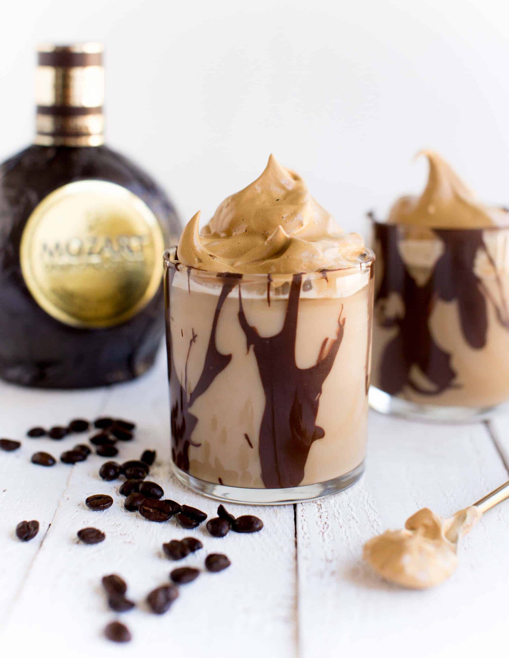Dalgona Whipped Coffee Drink Recipe Vegan Cocktail Mozart Dark Chocolate Liqueur