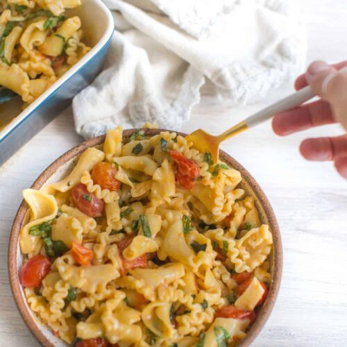 vegan pasta recipe with vegan feta
