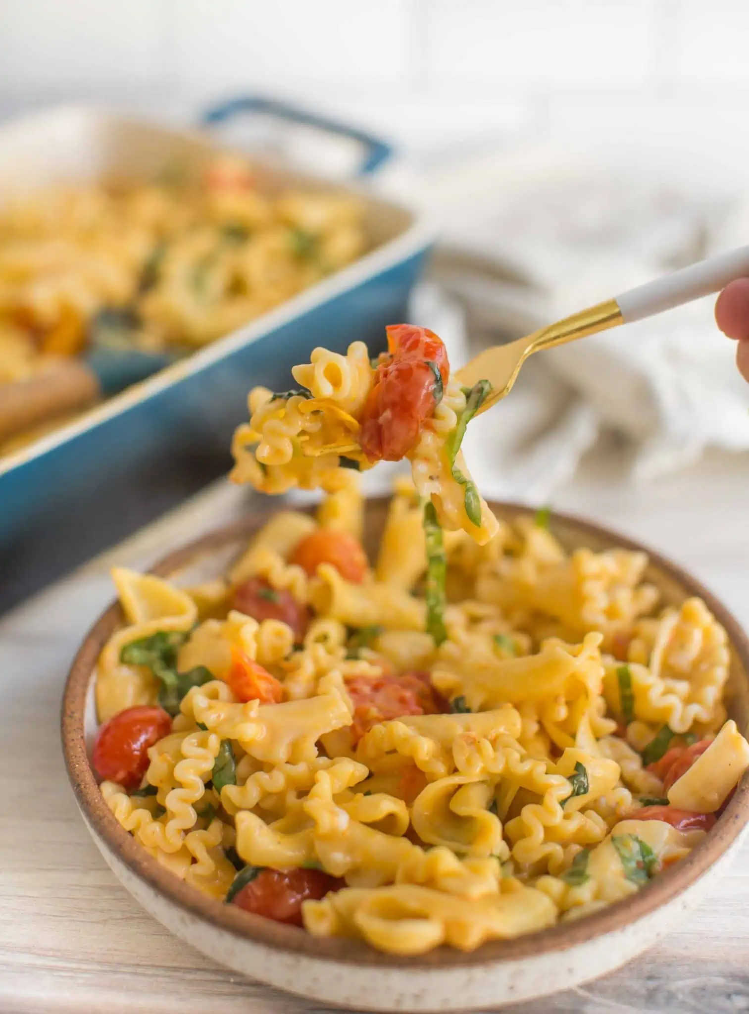 Vegan Feta Pasta Recipe from TikTok Trend Baked with Tomatoes