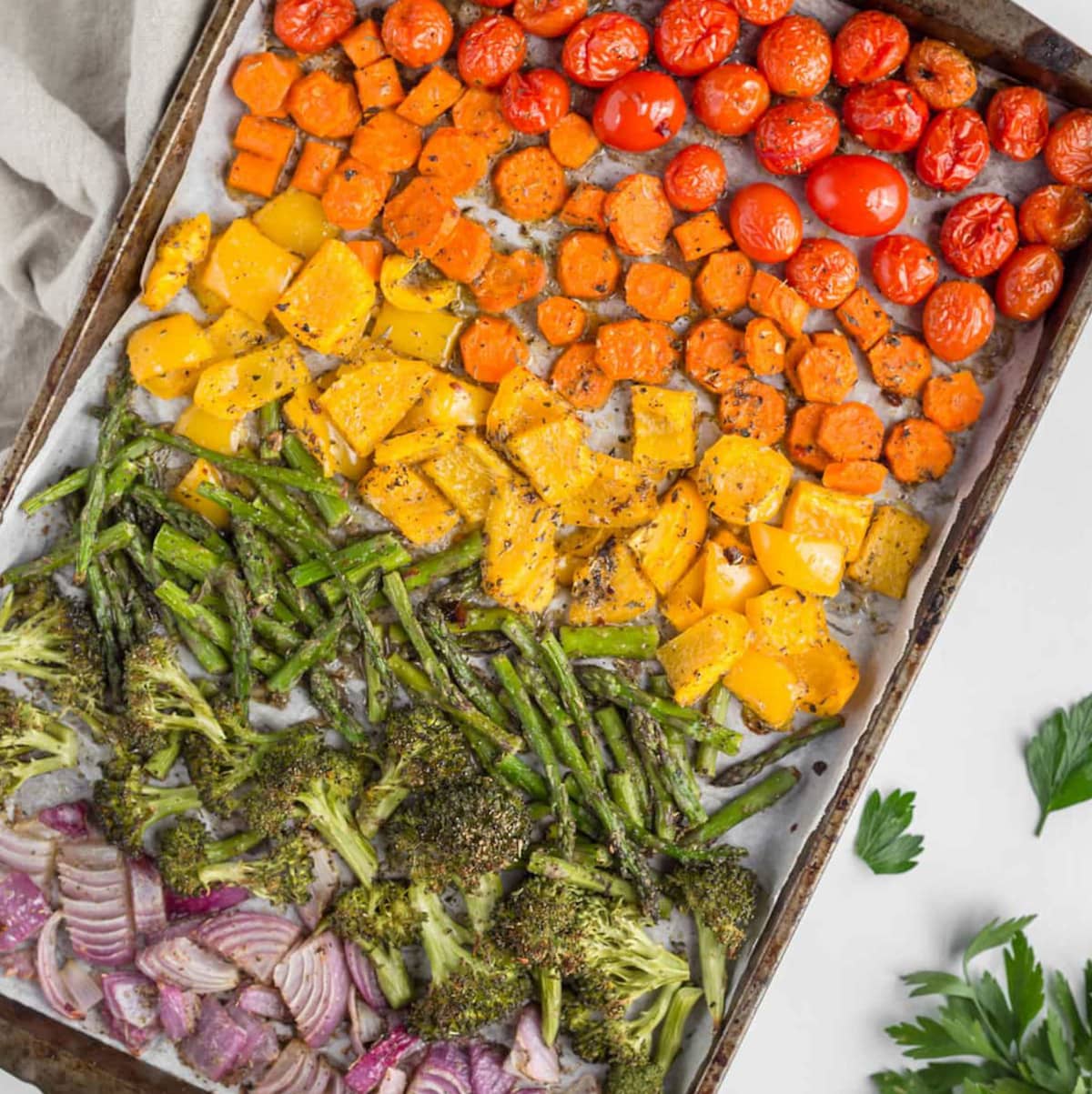 Roasted Rainbow Vegetables