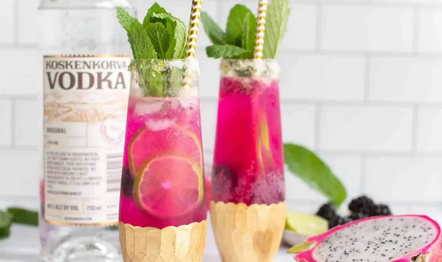 Pink Dragonfruit Cocktail Drink Recipe World of Vegan-100