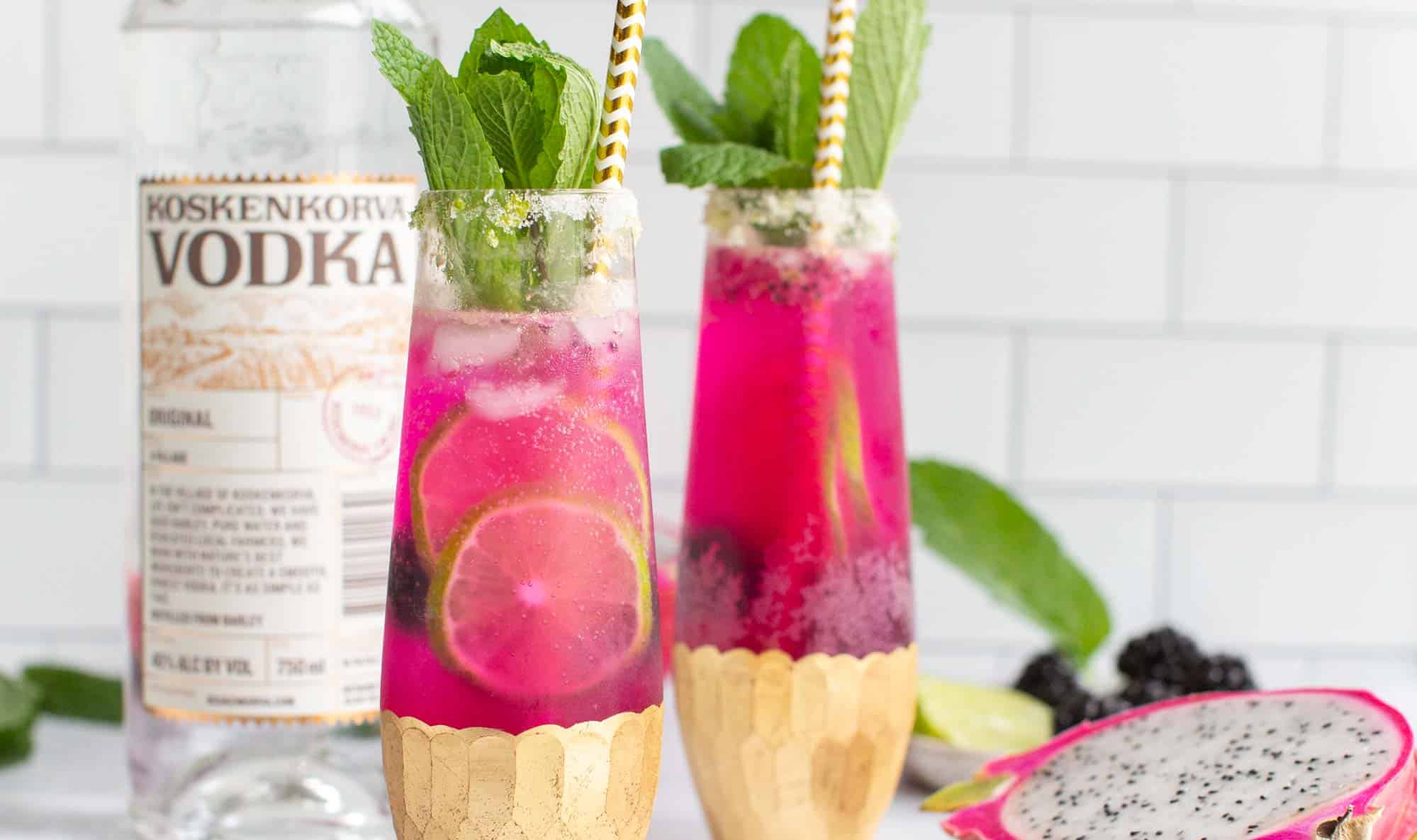 Pink Dragonfruit Cocktail - World Of Vegan