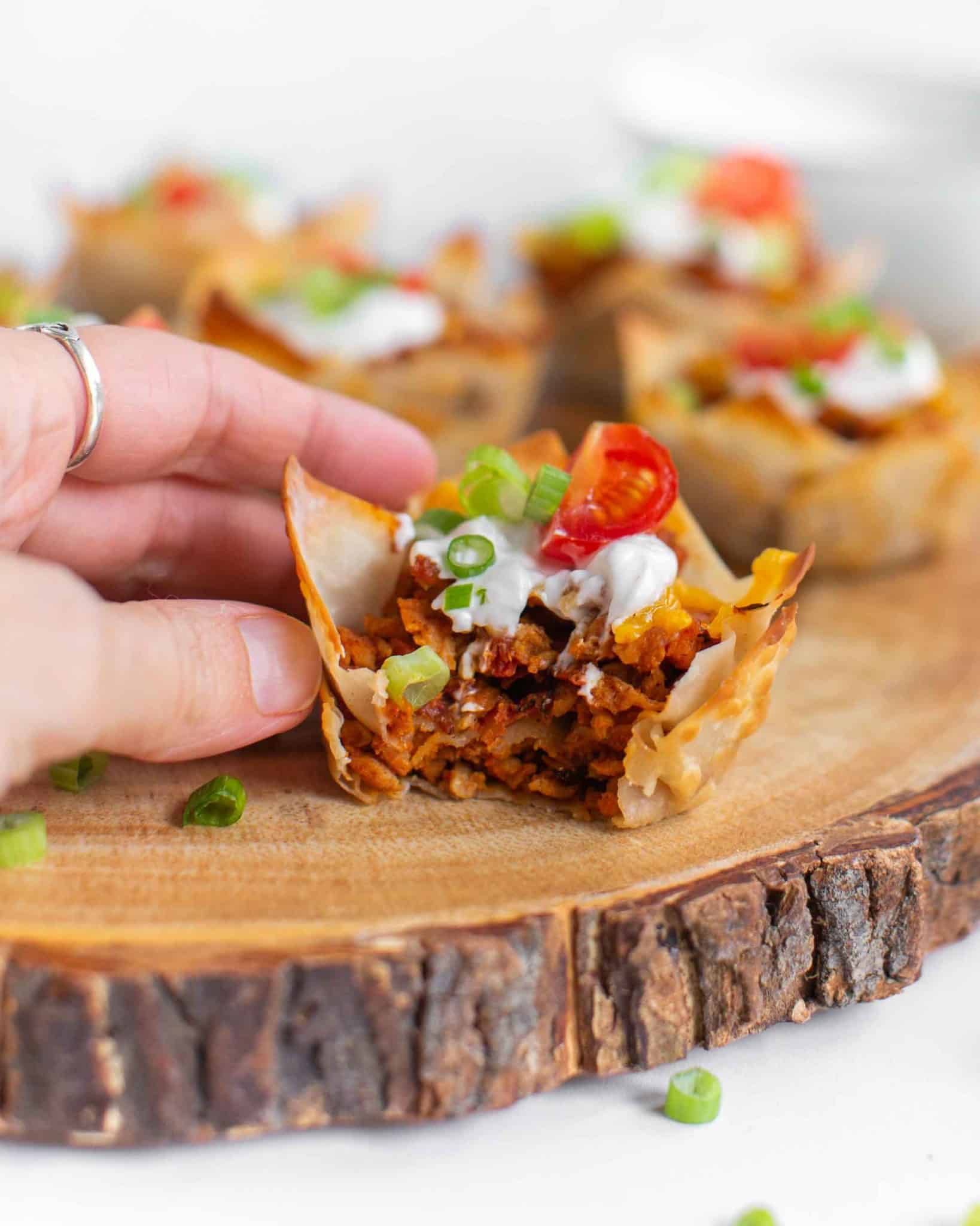 Plant Boss Vegan Wonton Taco Boats