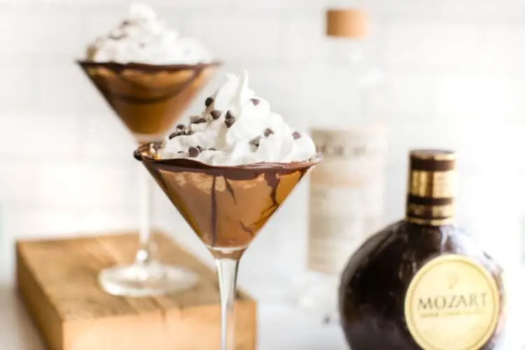 Vegan Chocolate Martini Recipe With Mozart Dark Chocolate Liqueur
