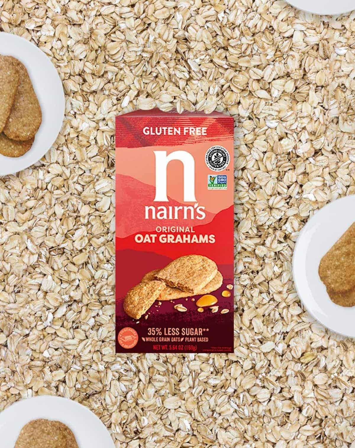 Nairn's brand gluten-free oat graham crackers.