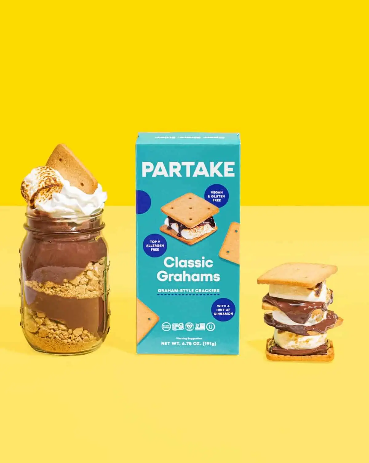 A package of Partake brand vegan graham crackers.