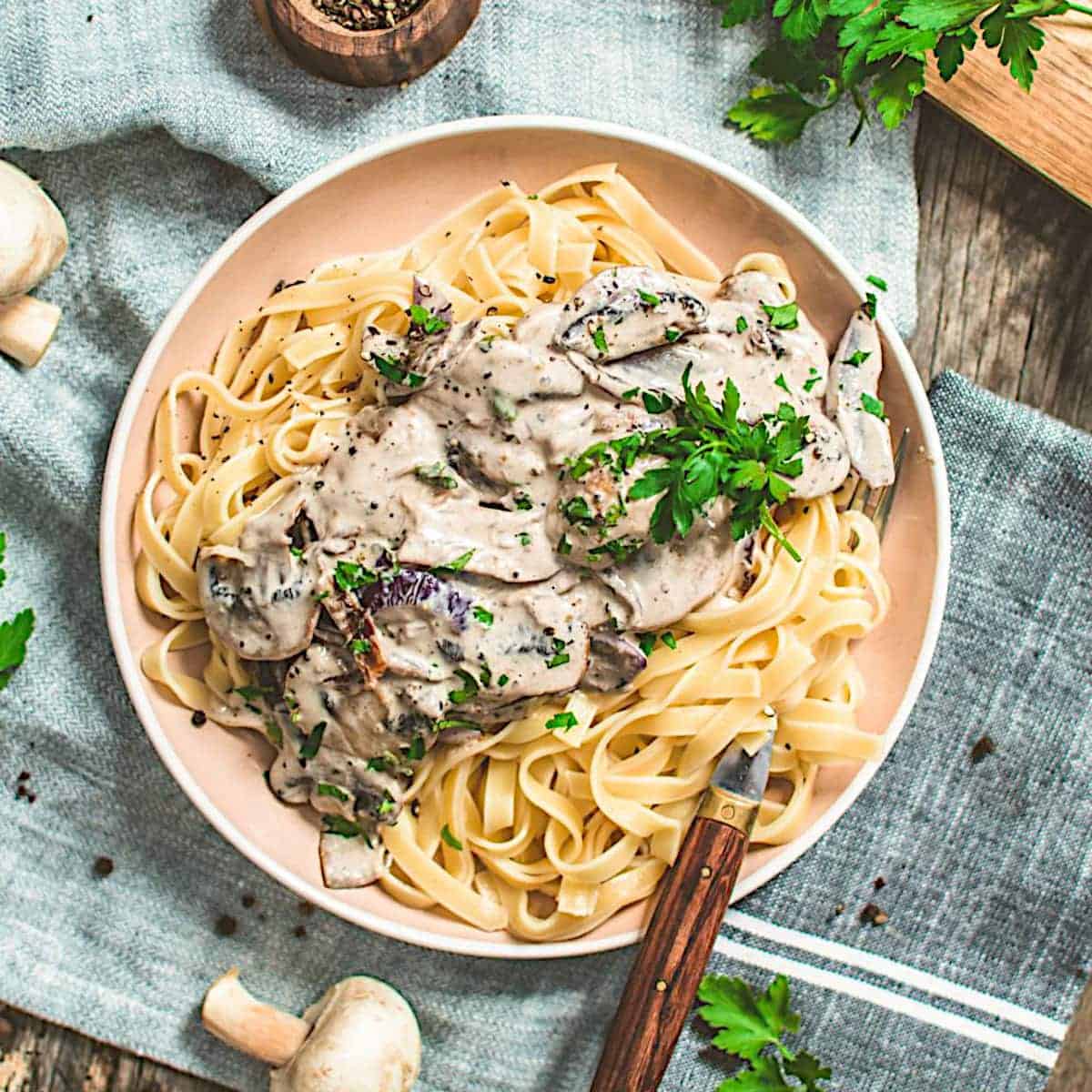 Vegan Mushroom Stroganoff