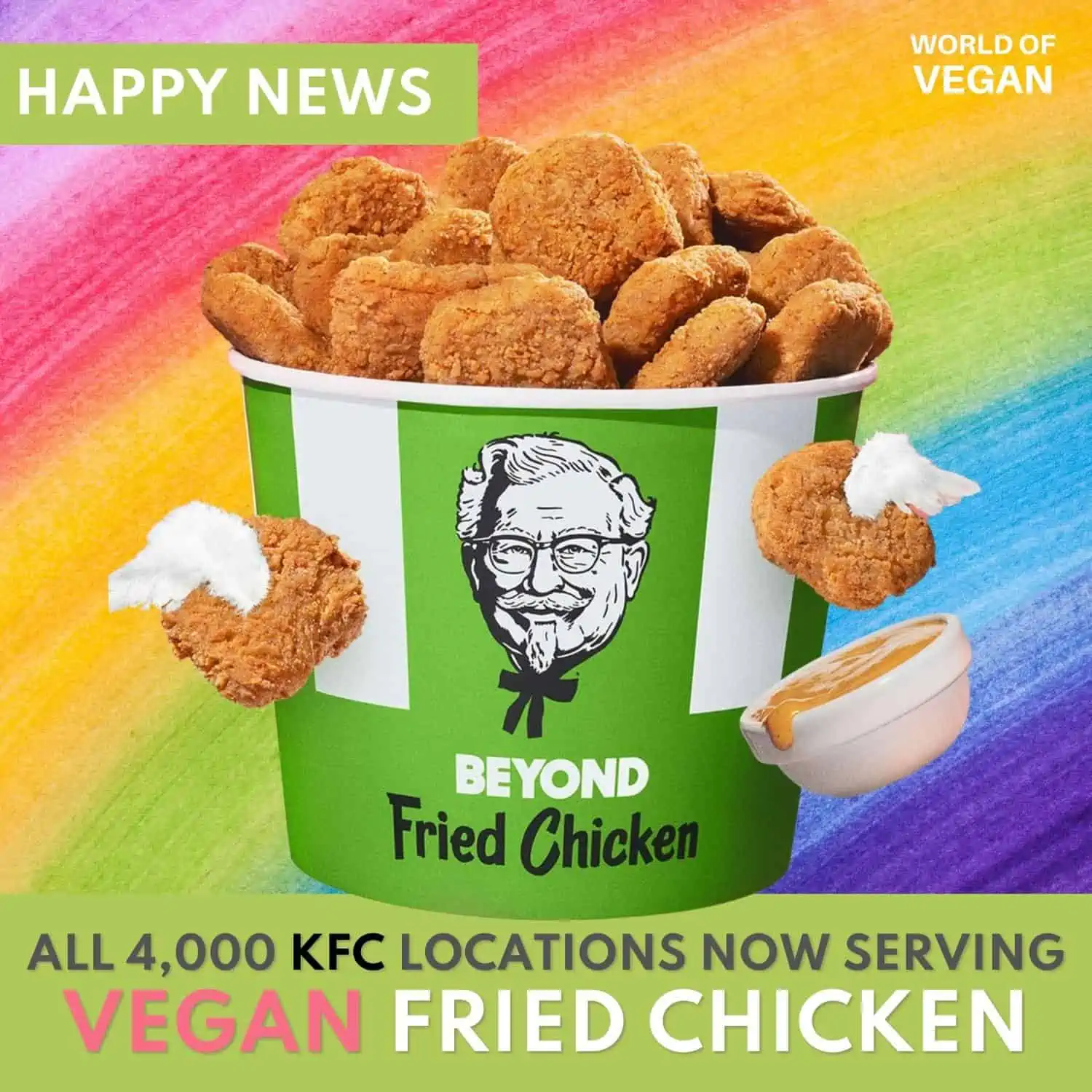 Vegan KFC beyond fried chicken launches in the US new graphic.
