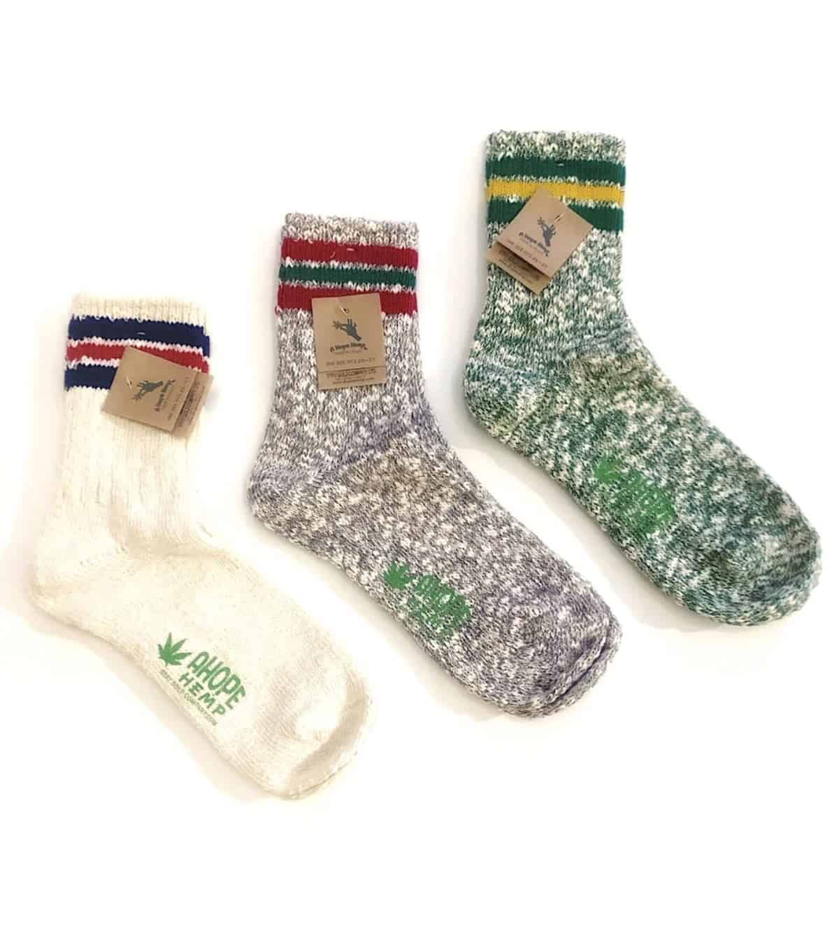 Thick warm hemp socks from the brand AHOPE. 