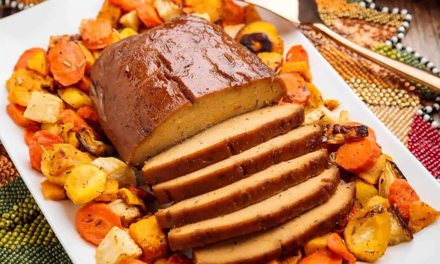 Glazed Vegan Seitan Turkey Roast