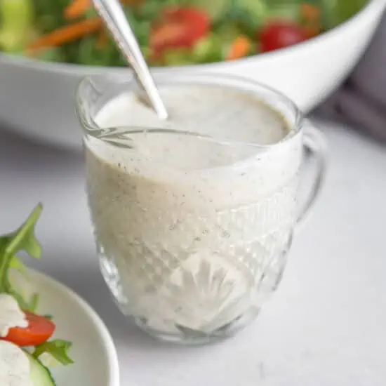 Vegan Oil Free Creamy Dill Dressing Recipe with Cashews-9