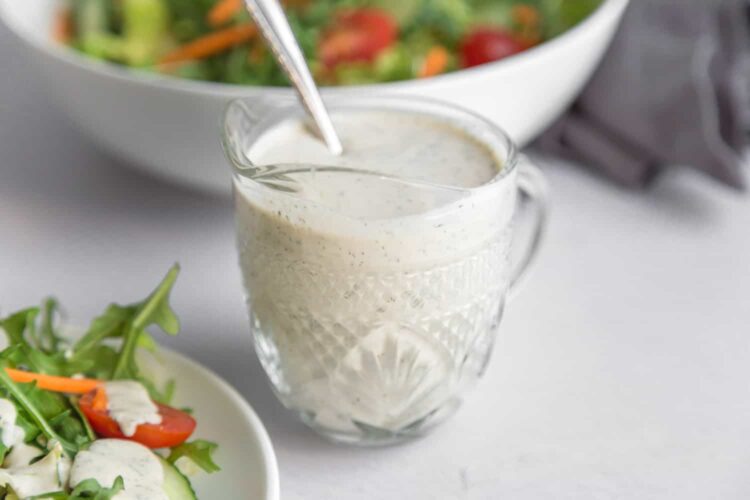 Vegan Oil Free Creamy Dill Dressing Recipe with Cashews-9