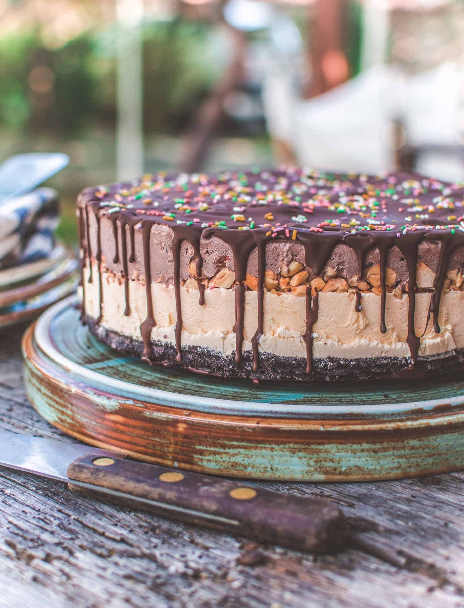 Homemade Birthday Cake Ice Cream Cake - The Cookie Writer