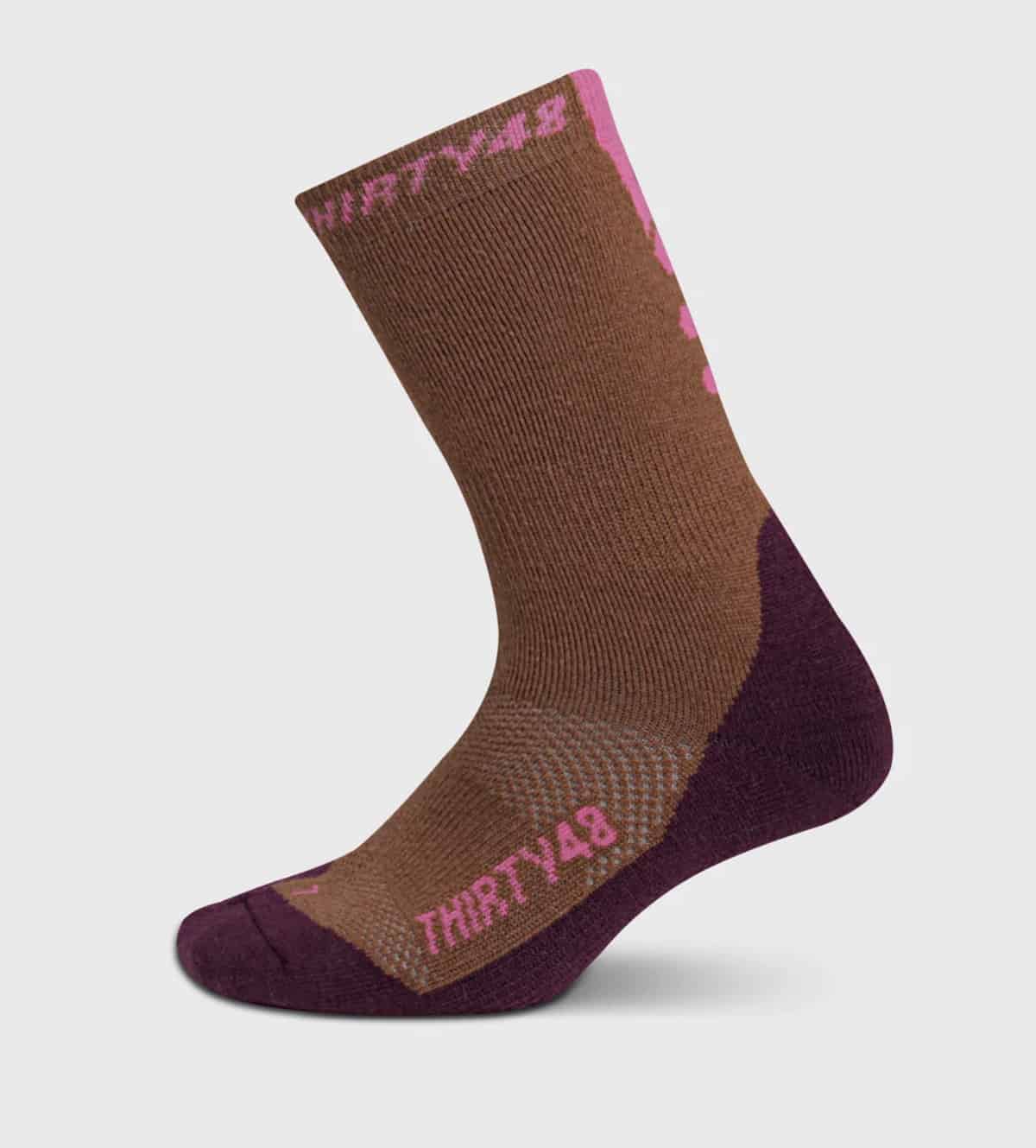 Heavy synthetic acrylic wool vegan hiking socks from Thirty 48.