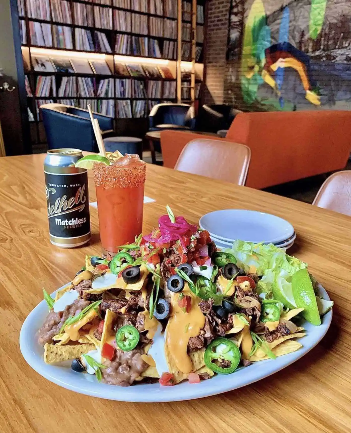 vegan nachos from life on mars restaurant in seattle