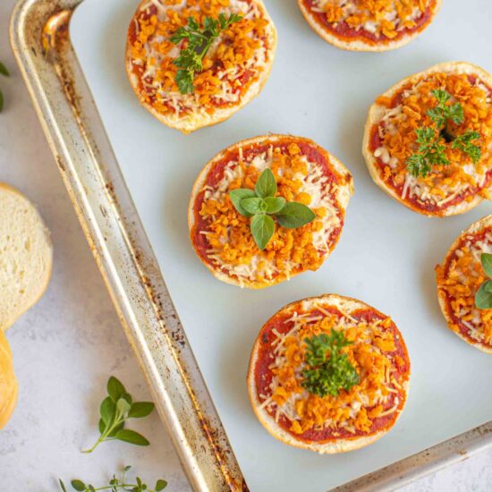 vegan bagel bites snack