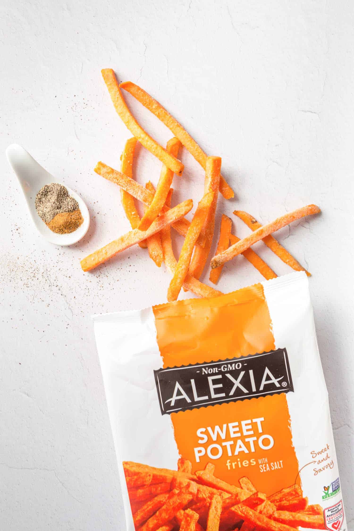 alexia store bought sweet potato fries in package