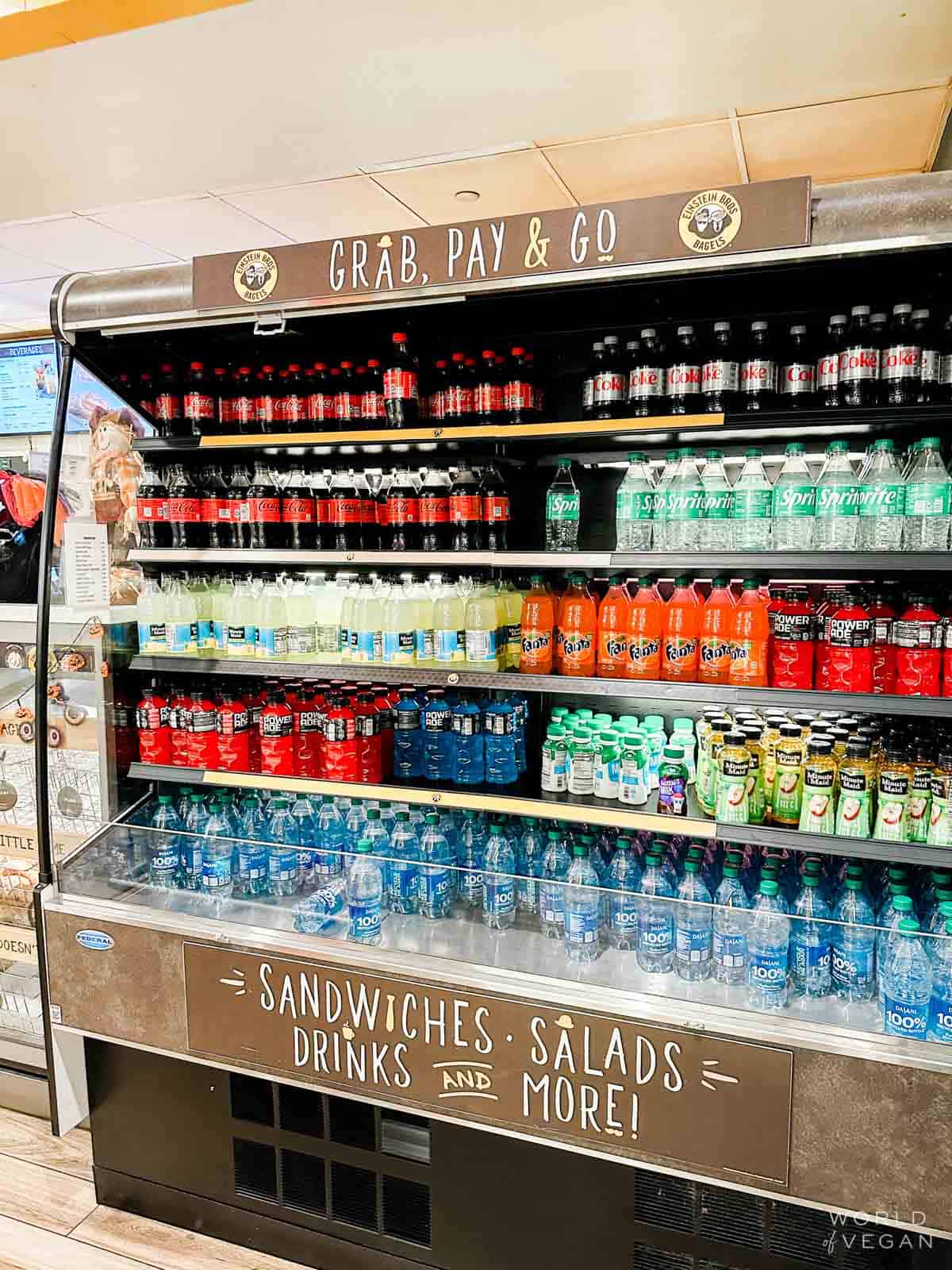 Drink case at Einstein Bros.