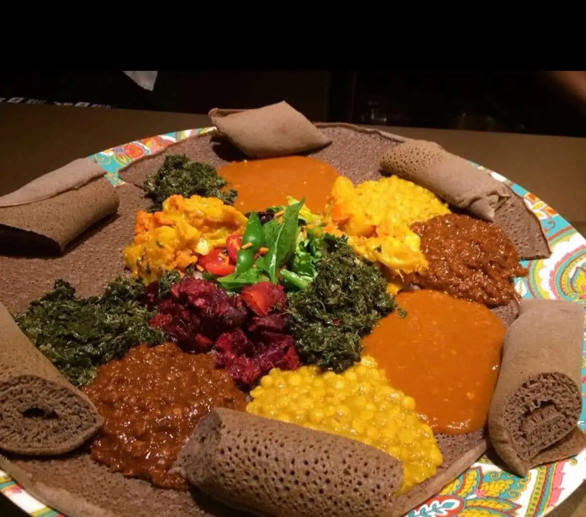 A vegan Ethiopian dish from Addissae in Asheville.