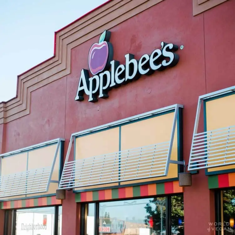 Applebees Restaurant sign on the building