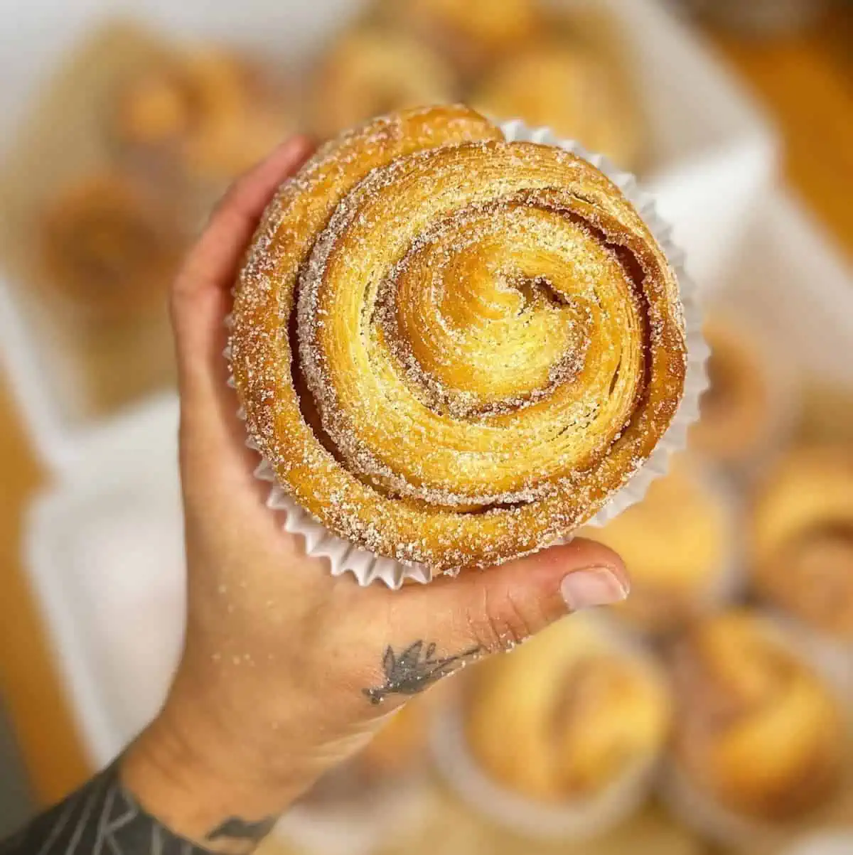 A vegan baked goods item at Back Porch Baking Co. in Asheville.