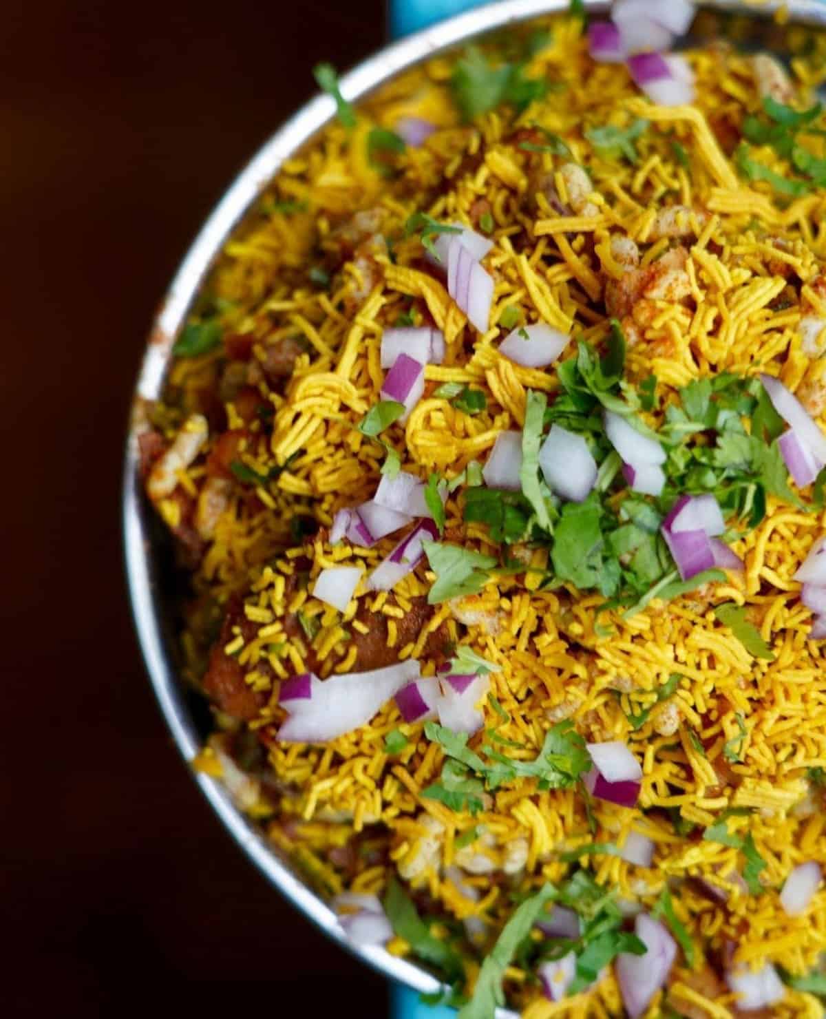 Bhel Puri at Chai Pani Indian restaurant in Asheville.