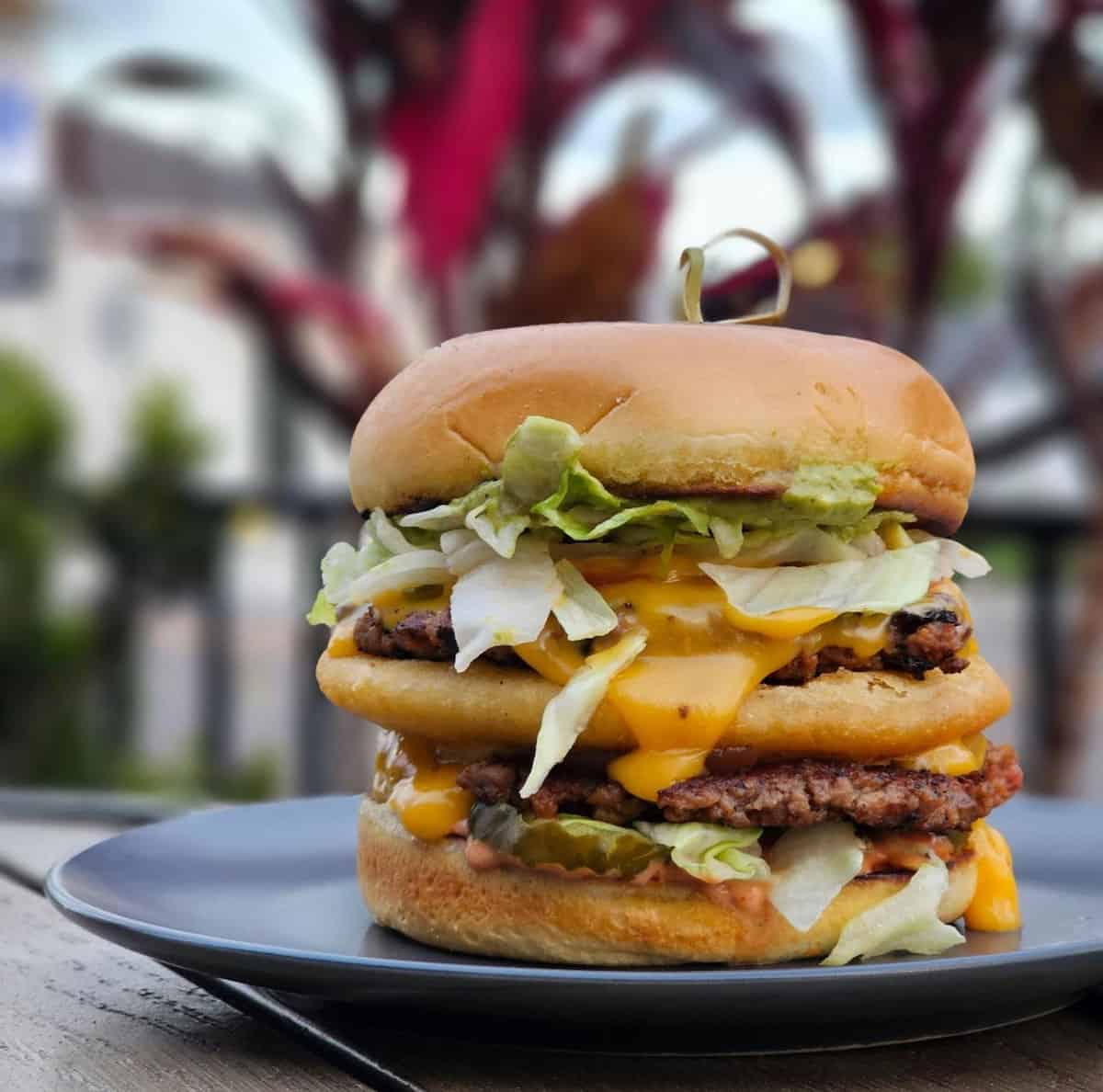 A vegan cheeseburger from Jacked Up Vegan in Orlando.