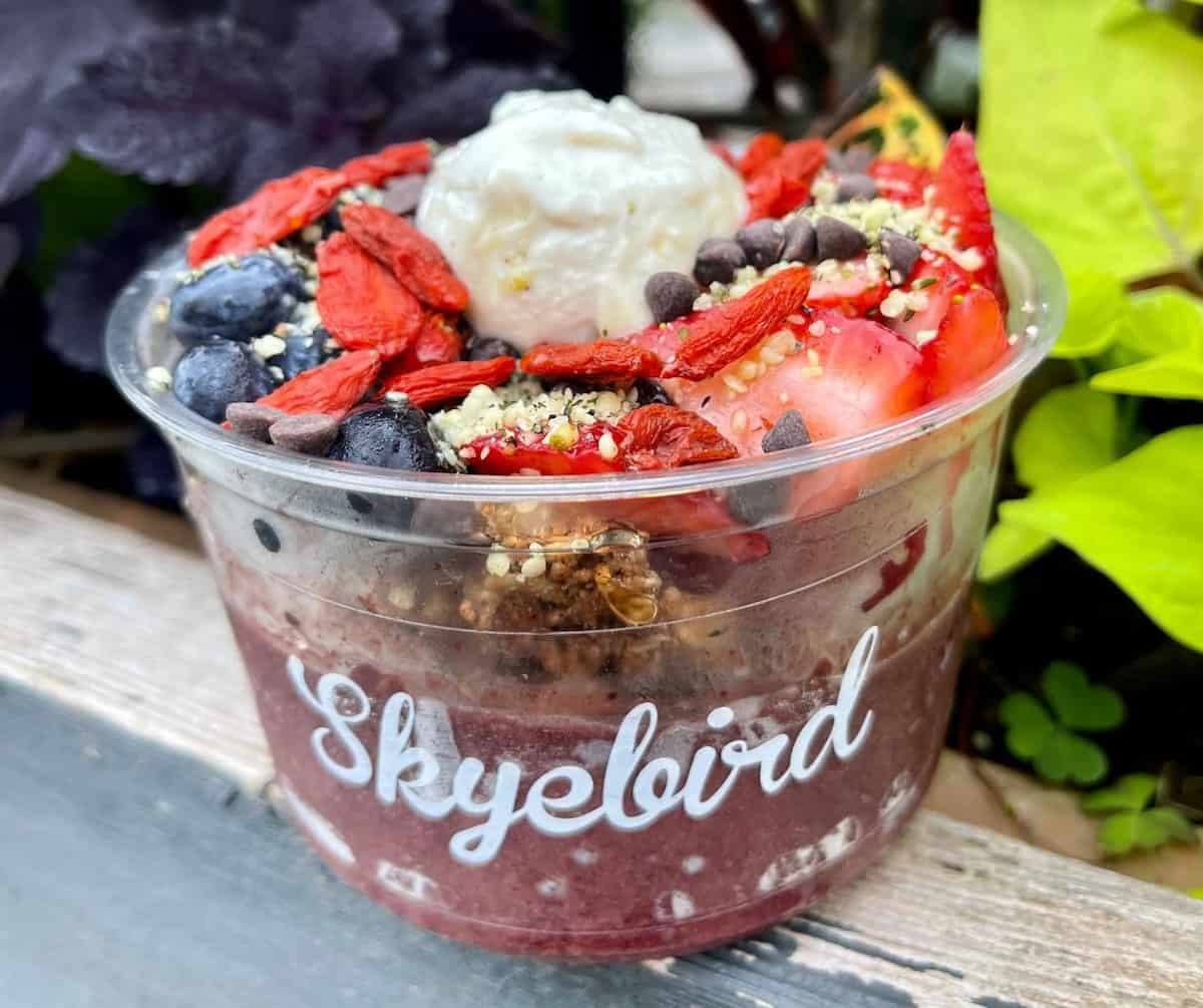 An acai bowl from Skyebird.