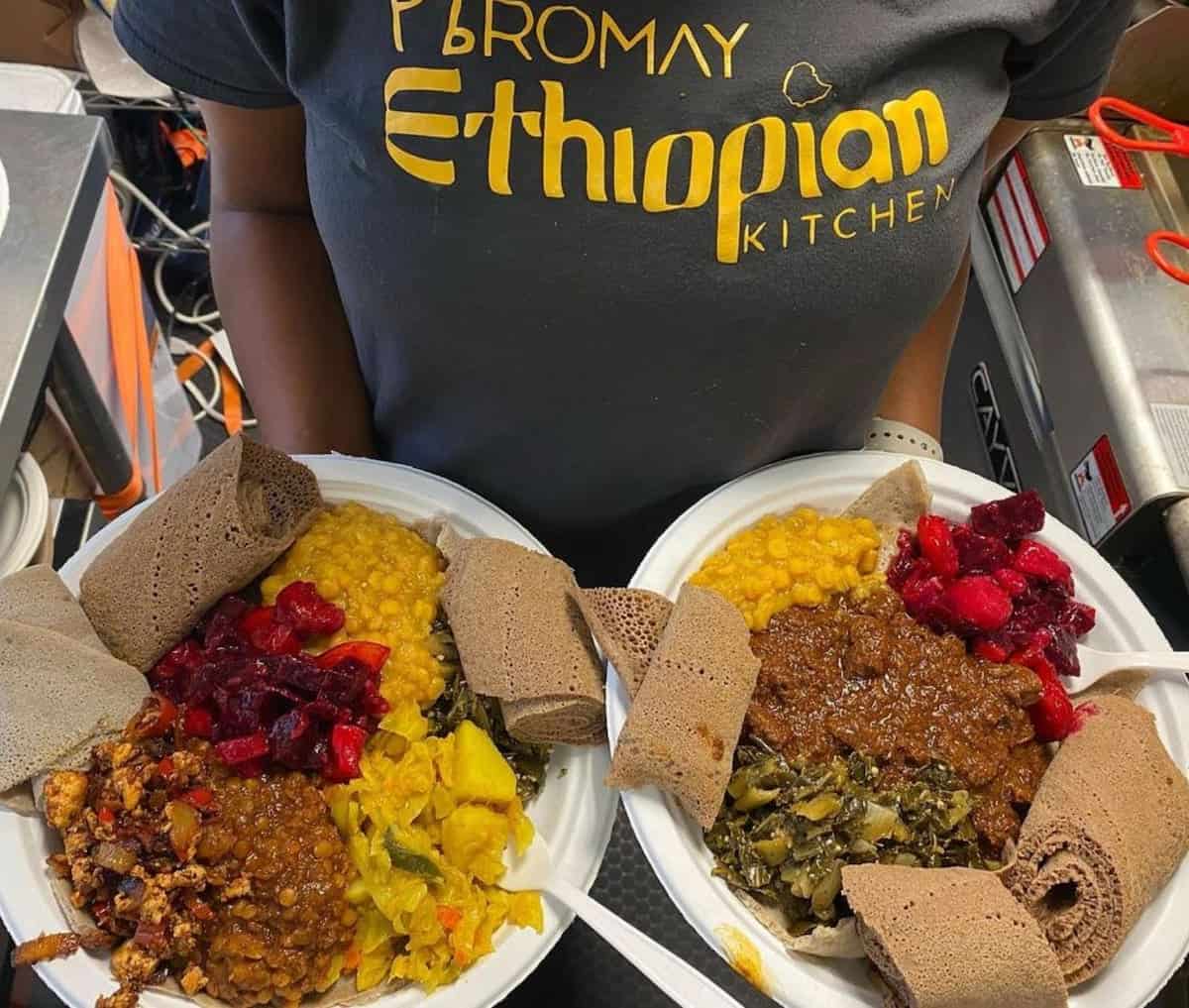 Vegan Ethiopian food from Yene Romay.