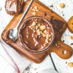 A jar of homemade vegan Nutella.