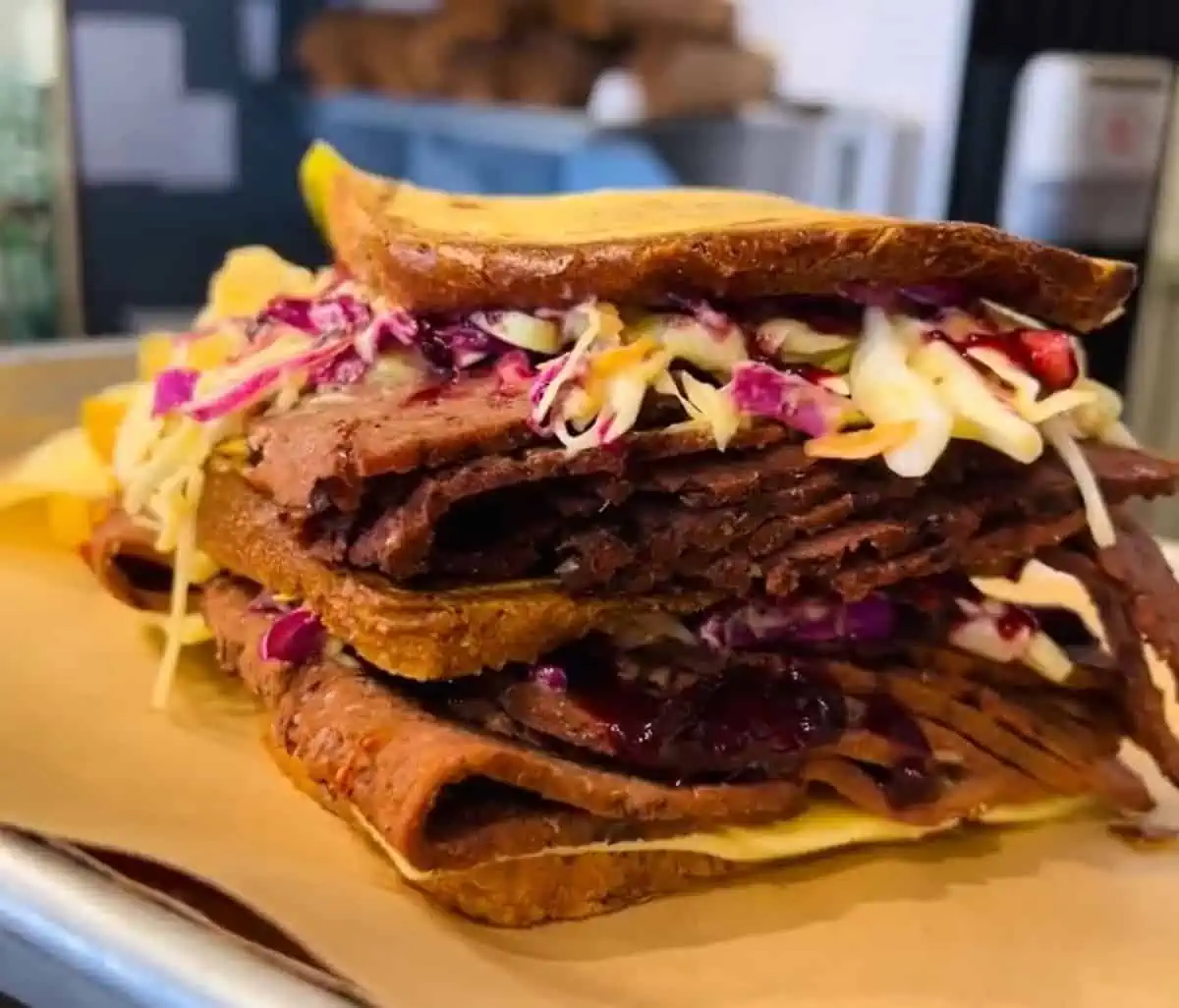 The Yiddish Melt from Sam and Gertie's Vegan Jewish Deli in Chicago.