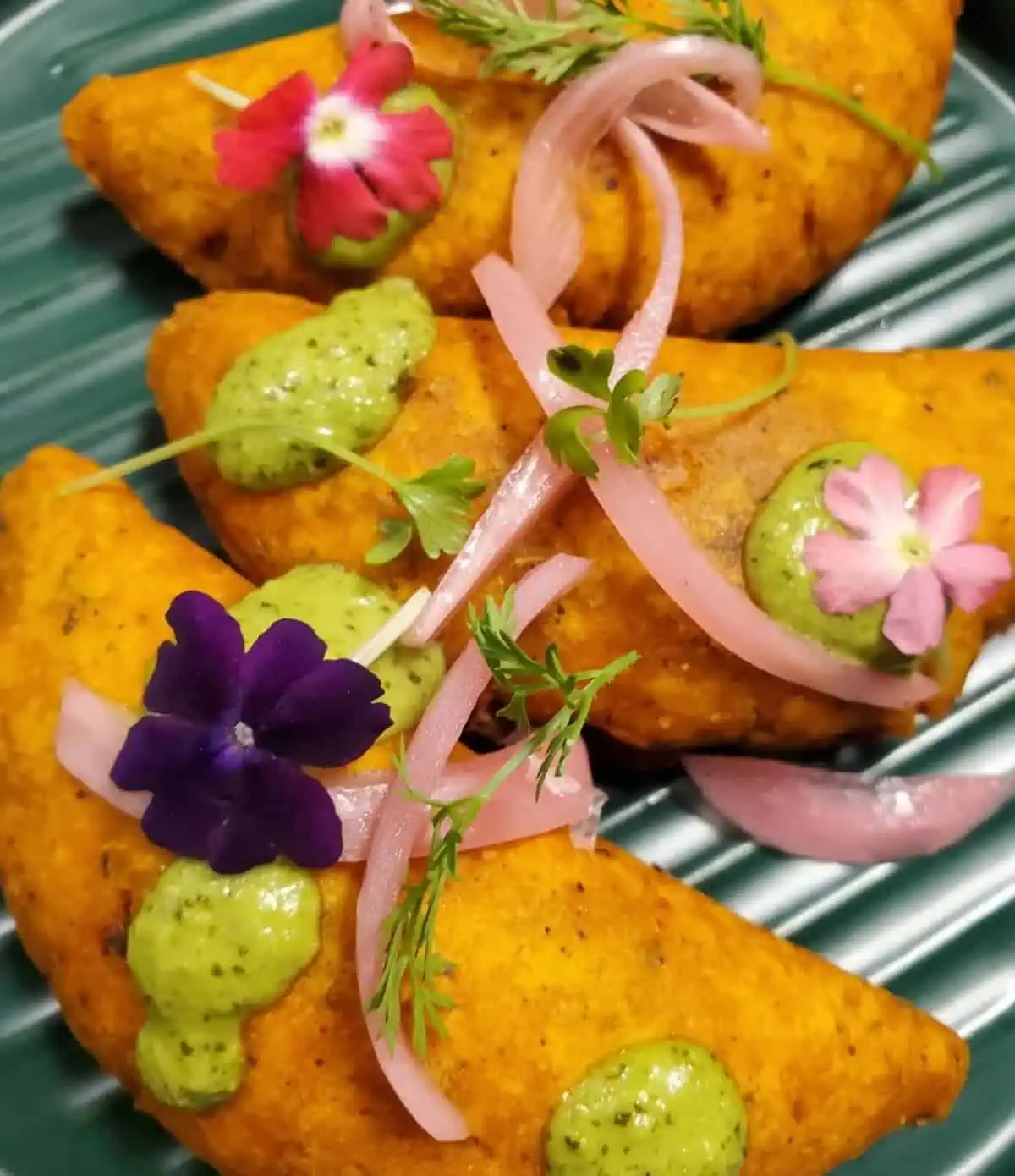 Vegan empanadas at Casa Yari restaurant in Chicago.