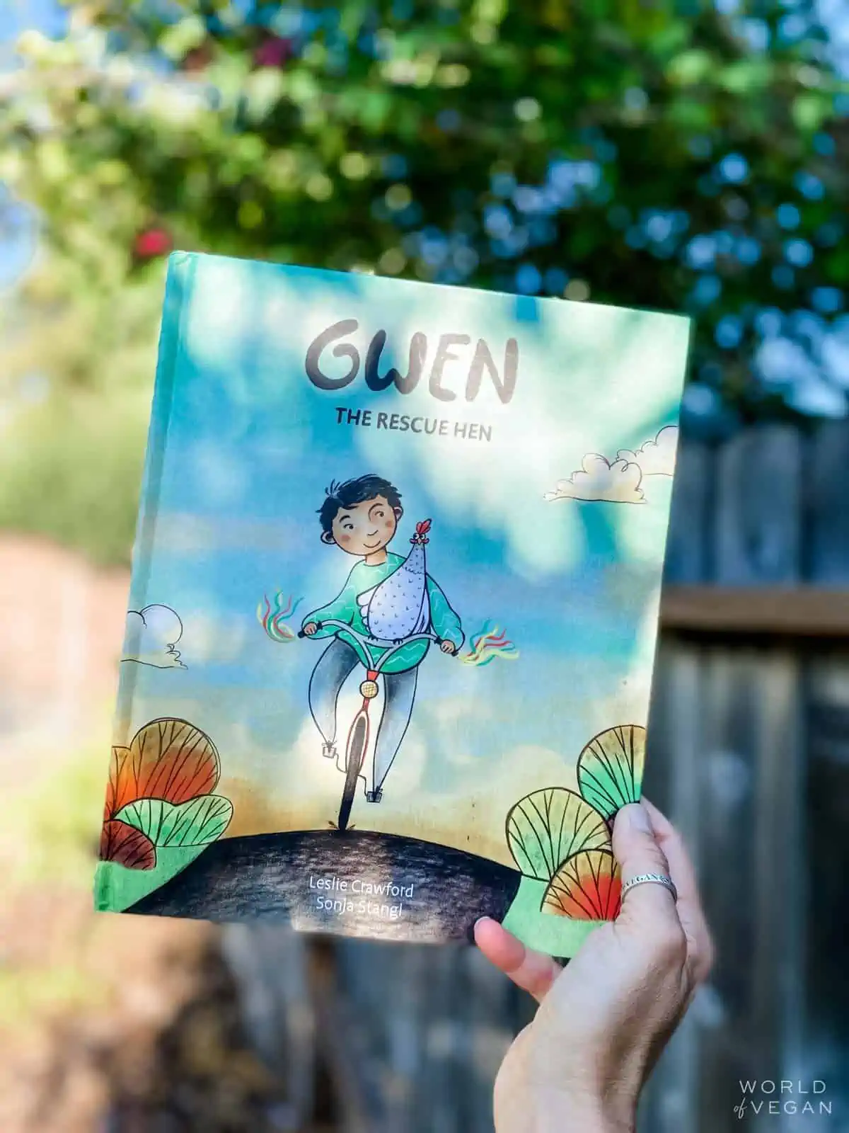 Gwen the Rescue Hen vegan kids book cover