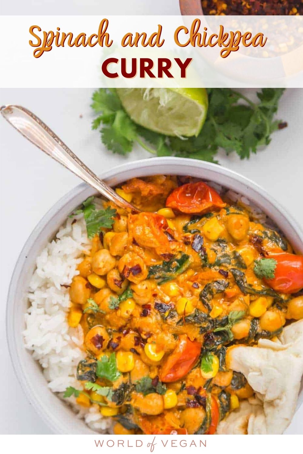 Easy Curry with Chickpeas and Spinach | World of Vegan
