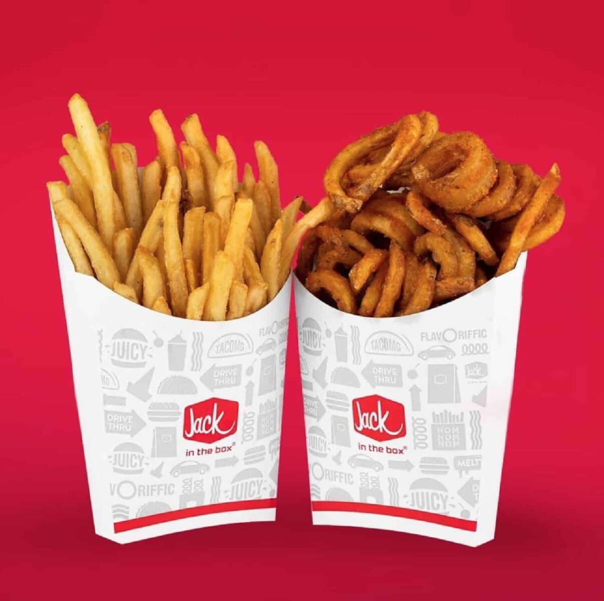 Jack in the Box Regular and Seasoned Curly Fries