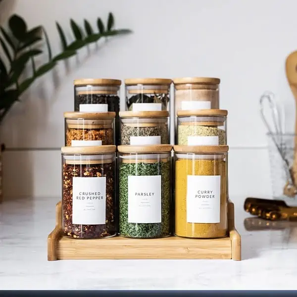 Refillable diy spice jars.