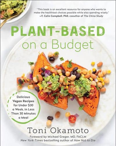 plant based on a budget cookbook cover